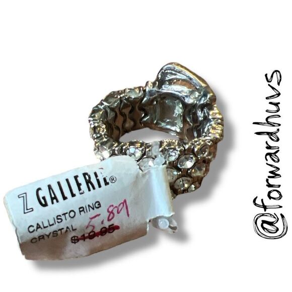 Bundle Sale 3 for $15 | Z Gallerie Callisto Crystal Stretch Ring Size 6.5 - 8 - Picture 3 of 8